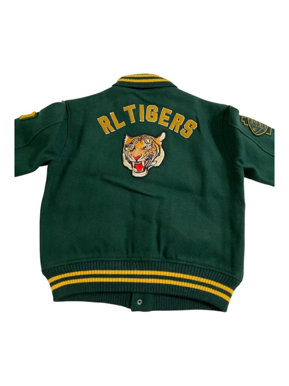 Polo Ralph Lauren Womens Green RL Tigers ’67 Letterman Jacket Sz M NWT - Picture 3 of 3